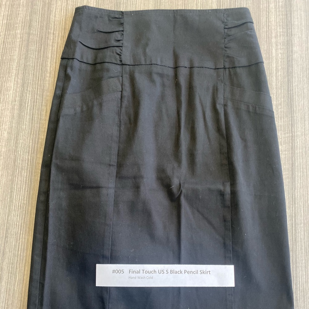 Final Touch Black Pencil Skirt